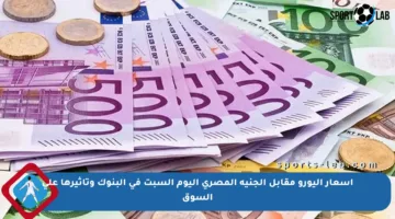 أسعار اليورو مقابل الجنيه المصري اليوم السبت في البنوك وتأثيرها على السوق